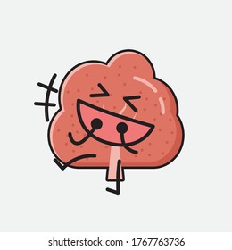 An illustration of Cute Red Tree Mascot Vector Character