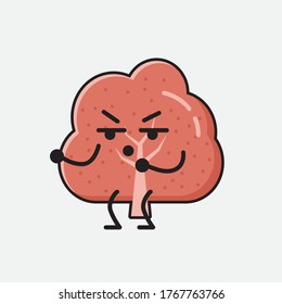 An illustration of Cute Red Tree Mascot Vector Character