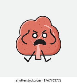 An illustration of Cute Red Tree Mascot Vector Character