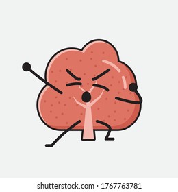 An illustration of Cute Red Tree Mascot Vector Character