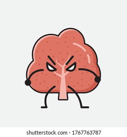 An illustration of Cute Red Tree Mascot Vector Character