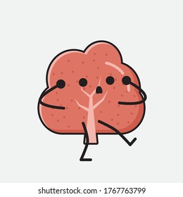 An illustration of Cute Red Tree Mascot Vector Character