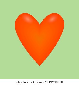 Illustration of cute  red vector heart . Print design for poster or t-shirt. 