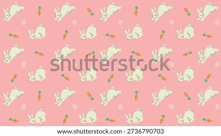 illustration of a cute and repetitive Easter bunny texture