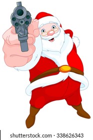 Illustration Of Cute Robber Santa Claus 