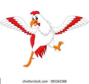 illustration of Cute rooster cartoon