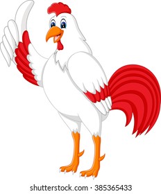 illustration of Cute rooster cartoon