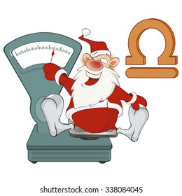 Illustration of a Cute Santa Claus. Astrological Sign in the Zodiac Cartoon Character.