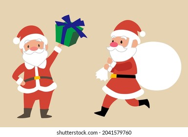 It is an illustration of cute Santa Claus that can be used for Christmas cards etc.