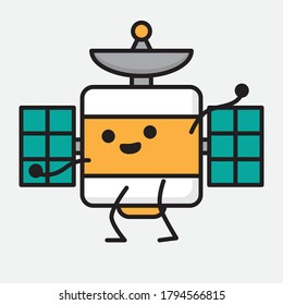 An illustration of Cute Satellite Antenna Vector Character