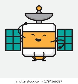 An illustration of Cute Satellite Antenna Vector Character