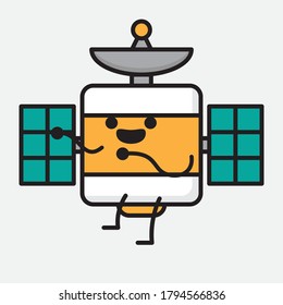 An illustration of Cute Satellite Antenna Vector Character