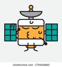 Eine Illustration des Vektorzeichens der Cute Satellite