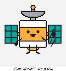 Ilustración del carácter vector de antena satelital