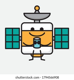 An illustration of Cute Satellite Antenna Vector Character