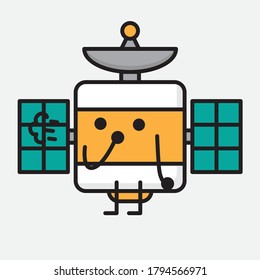 An illustration of Cute Satellite Antenna Vector Character