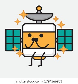 An illustration of Cute Satellite Antenna Vector Character