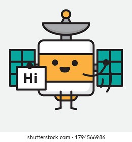 An illustration of Cute Satellite Antenna Vector Character