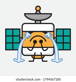 Eine Illustration des Vektorzeichens der Cute Satellite