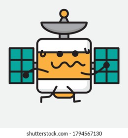 Ilustración del carácter vector de antena satelital