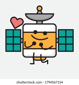 An illustration of Cute Satellite Antenna Vector Character