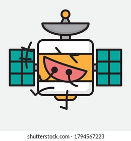 An illustration of Cute Satellite Antenna Vector Character