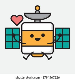 Ilustración del carácter vector de antena satelital