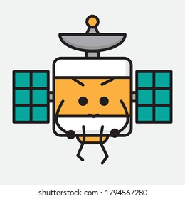 An illustration of Cute Satellite Antenna Vector Character