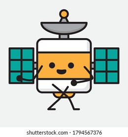 Ilustración del carácter vector de antena satelital