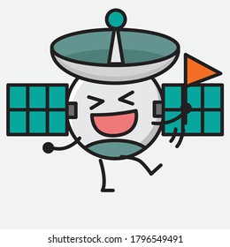 An illustration of Cute Satellite Antenna Vector Character