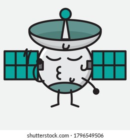Ilustración del carácter vector de antena satelital