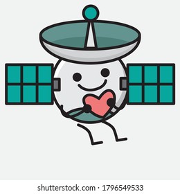 An illustration of Cute Satellite Antenna Vector Character