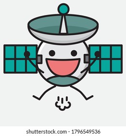 An illustration of Cute Satellite Antenna Vector Character