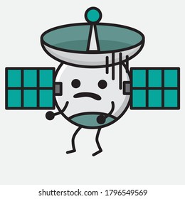 Ilustración del carácter vector de antena satelital