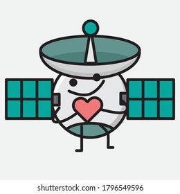 An illustration of Cute Satellite Antenna Vector Character