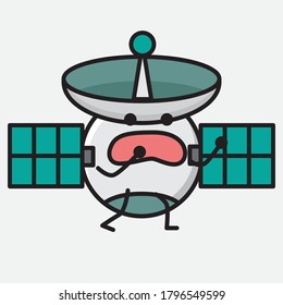 An illustration of Cute Satellite Antenna Vector Character
