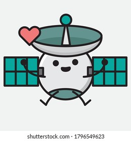 An illustration of Cute Satellite Antenna Vector Character
