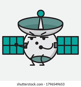 Ilustración del carácter vector de antena satelital
