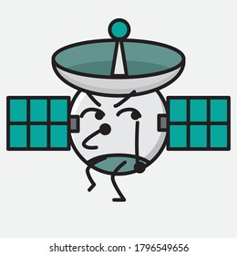 An illustration of Cute Satellite Antenna Vector Character