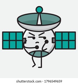 An illustration of Cute Satellite Antenna Vector Character