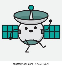 An illustration of Cute Satellite Antenna Vector Character