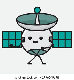An illustration of Cute Satellite Antenna Vector Character