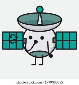 An illustration of Cute Satellite Antenna Vector Character