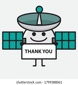 An illustration of Cute Satellite Antenna Vector Character