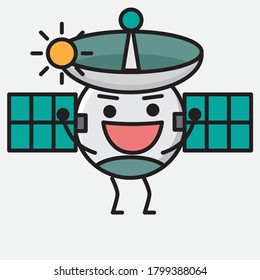 An illustration of Cute Satellite Antenna Vector Character