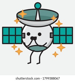 An illustration of Cute Satellite Antenna Vector Character