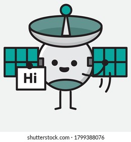 Ilustración del carácter vector de antena satelital