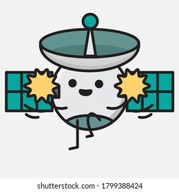 An illustration of Cute Satellite Antenna Vector Character