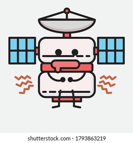 An illustration of Cute Satellite Vector Character