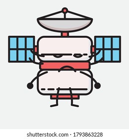 Ilustración del carácter de vector satelital